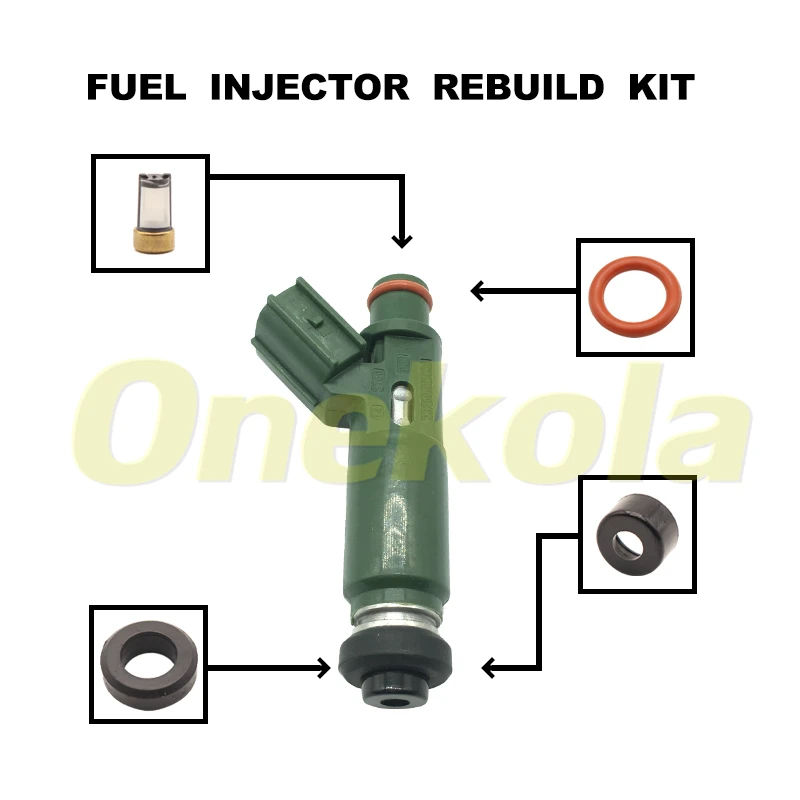 Fuel Injector Service Repair Kit Filters Orings Seals Grommets for FJ415 For Toyota Corolla Celica Matrix 1.8L 23250-0D040