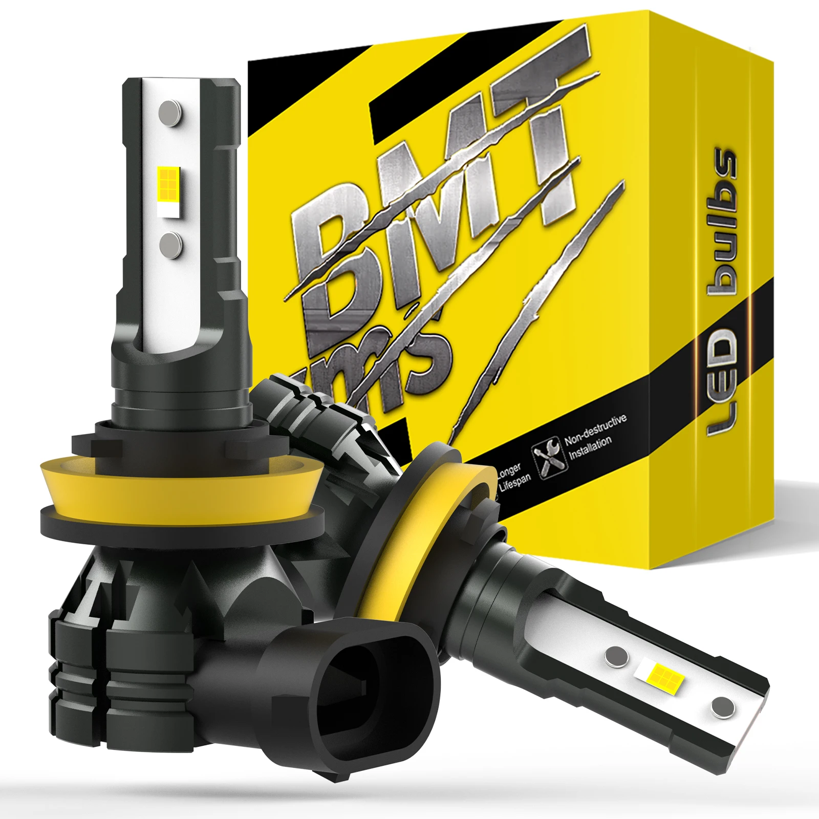 

BMTxms 2PC H11 H8 LED Fog Light 6500K 3000K Dual Color Switchback H10 9145 9005 HB3 9006 HB4 Canbus Led Daytime Running DRL Lamp
