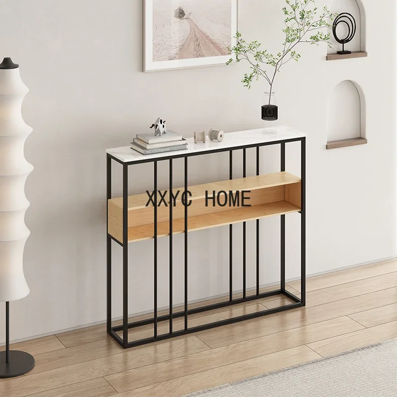 Rectangular Display Side Table Vintage Kitchen Slim Storage Craft Side Table Nordic Arcade Nordic Cabeceros Home Furniture