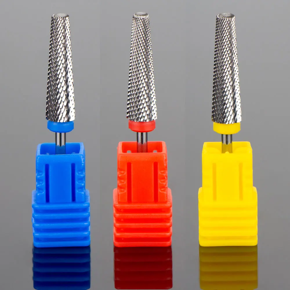 24MM Extra Long 5 in 1 Carbide TungstenNail Drill Bits For Nail Gel Remove Electric Manicure Machine Nail Milling Cutter