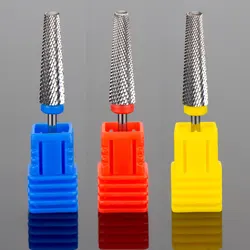 24MM Extra Long 5 in 1 Carbide TungstenNail Drill Bits For Nail Gel Remove Electric Manicure Machine Nail Milling Cutter