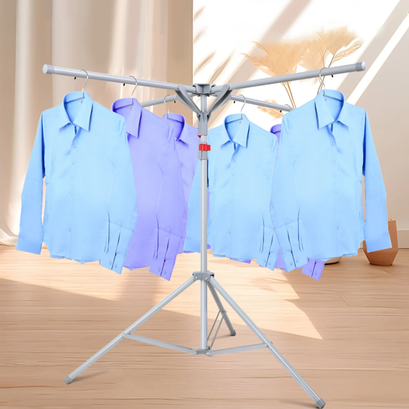 

Складная сушилка для белья с регулируемой высотой, 51.18-70.87 дюймов, портативная сушилка для одежды