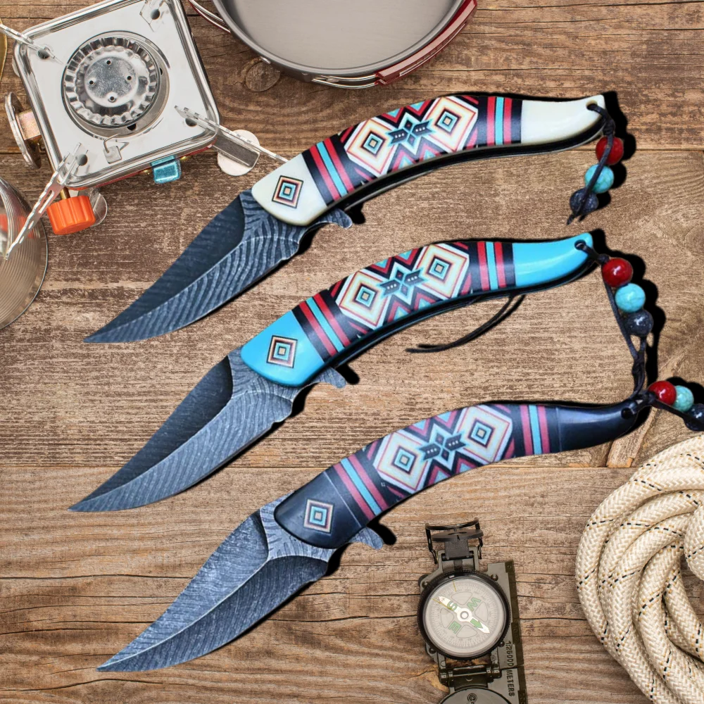 High Hardness Outdoor Folding Practical Knife Stainless Steel PP Handle Paring Small Kitchen Fruit Knife Fruit Survival Knife