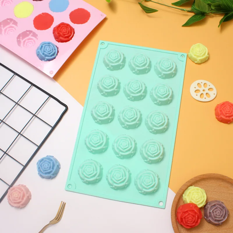 

15 Rosa Grid Ice Cube Tray Mold Ice Cream Mold Popsicle Making Chocolate Mould Summer DIY Drink Jelly Cool Tea Milk Whiskey