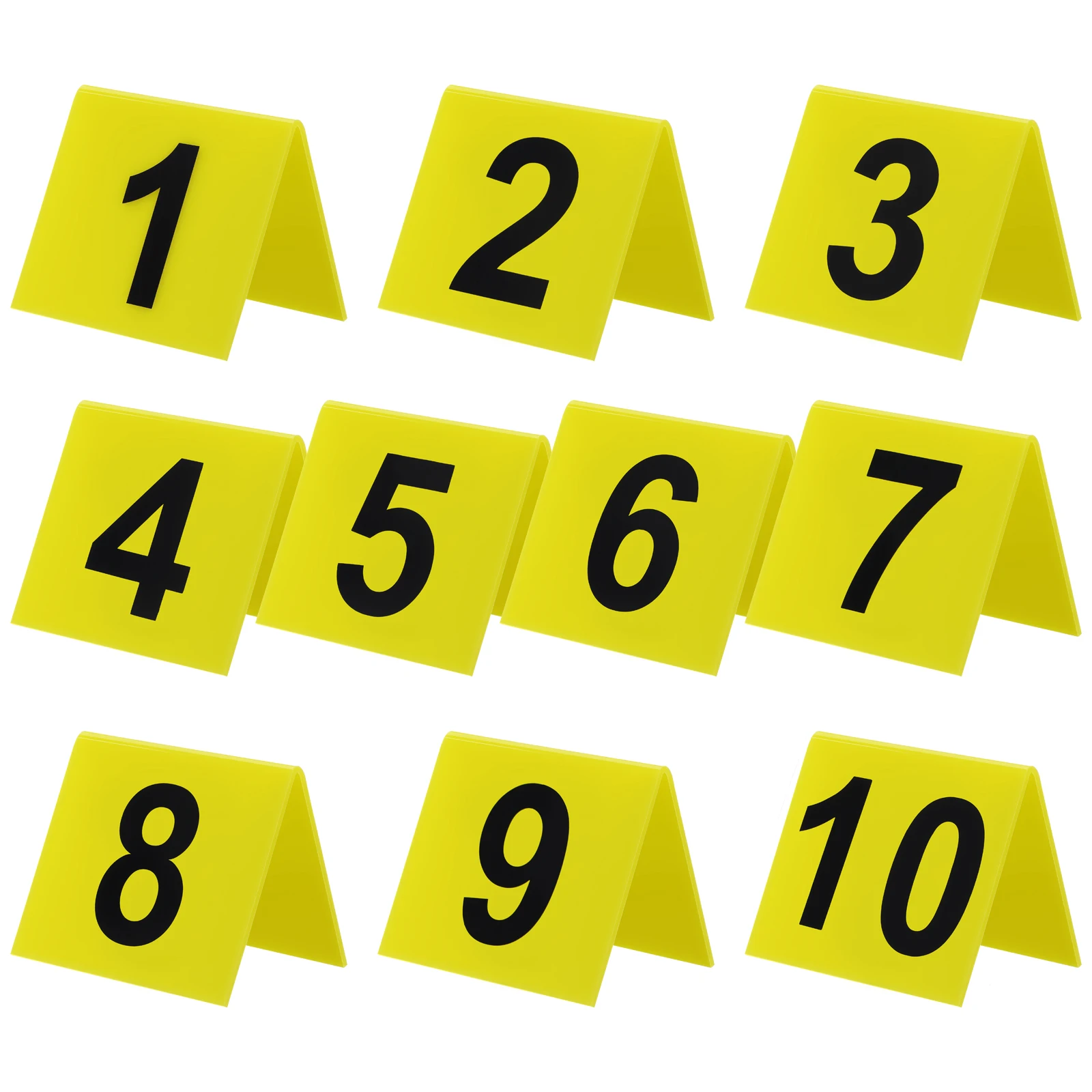 

10Pcs Acrylic Number Markers Reusable Number Markers Accessories Permanent Markers Table Number Acrylic Name Tag Signs