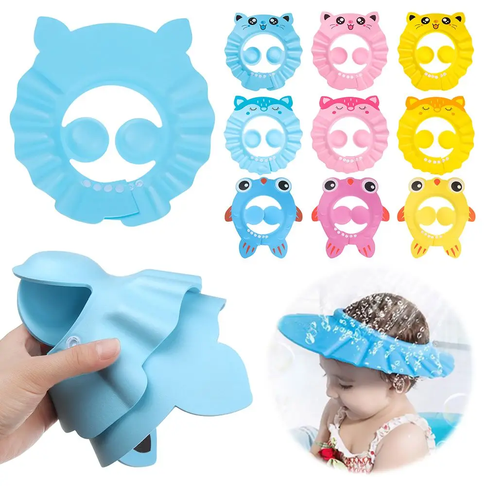 

Boys Girls Waterproof Eye Protection Portable Bath Visor Shampoo Hat Wash Hair Shield Shower Caps