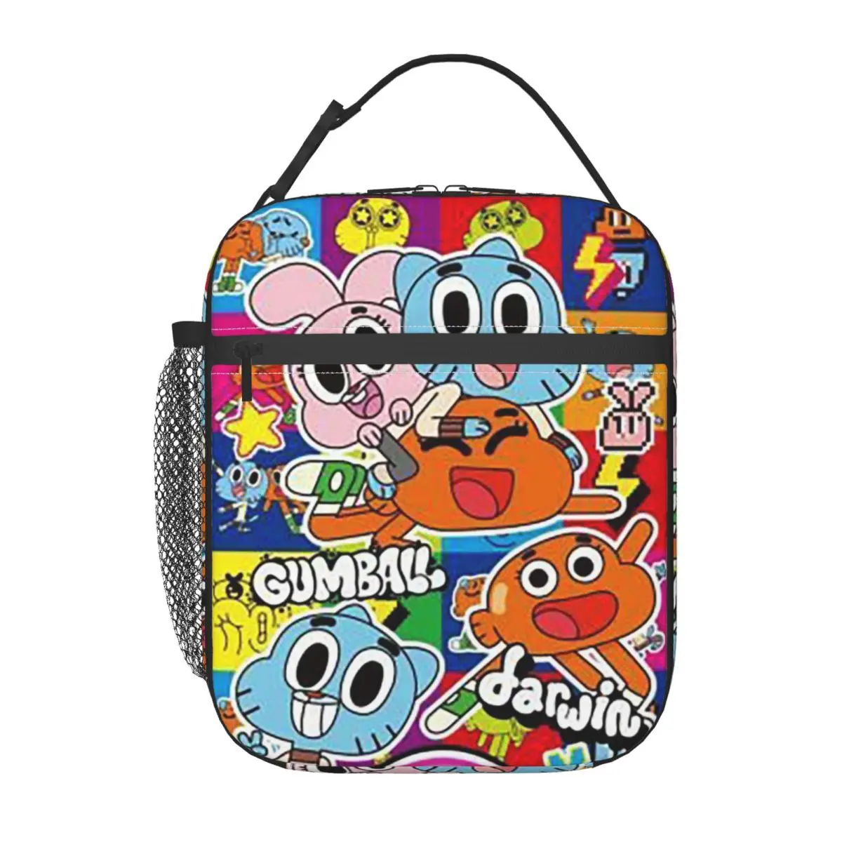 

Изолированная сумка для обеда The Amazing World Of Gumball для женщин и детей, портативные коробки для еды, термосумка для обеда