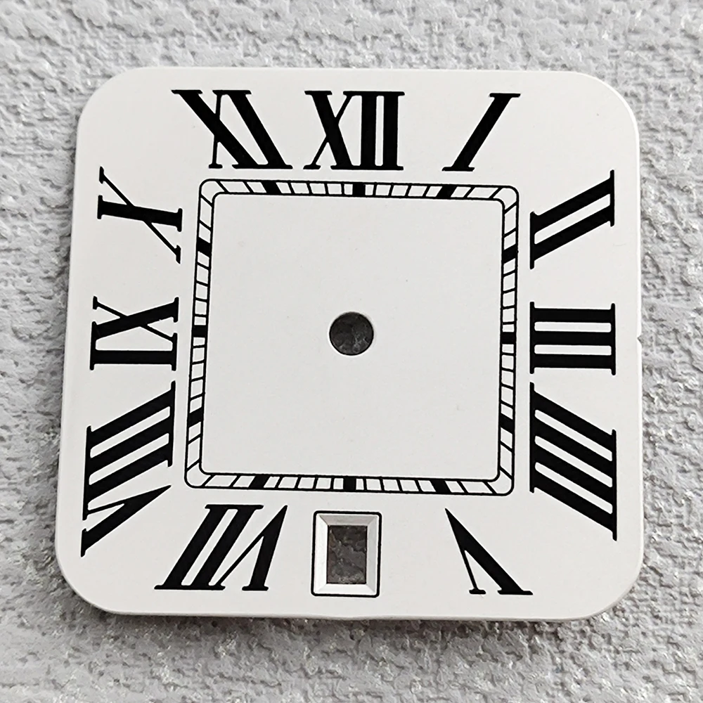 

NH35 square 6 o'clock with date window Roman dial suitable for folding buckle square case NH35 movement watch accessories