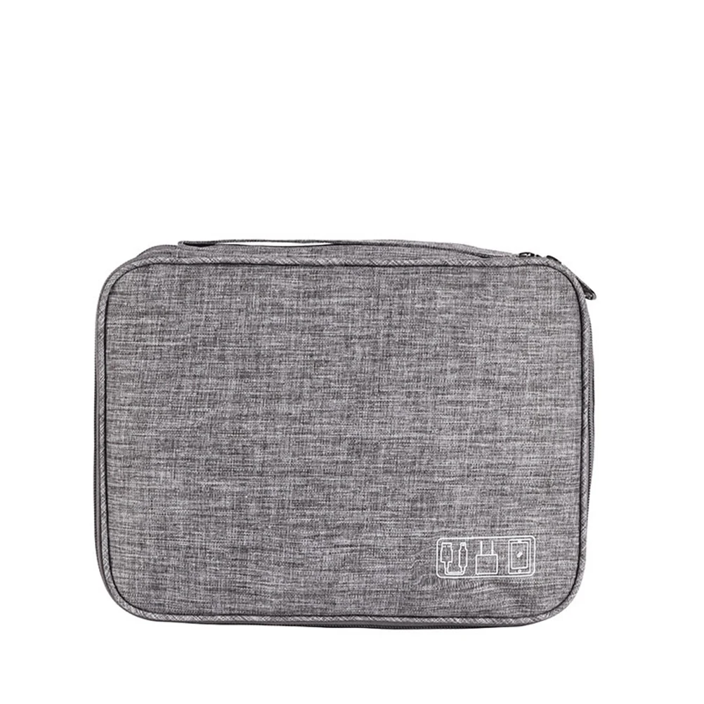 

Cationic Waterproof 3 Layers Electronics Accessories ganizer Travel Pouch Small Devices Cable Carrying Case Storage Bag Tote