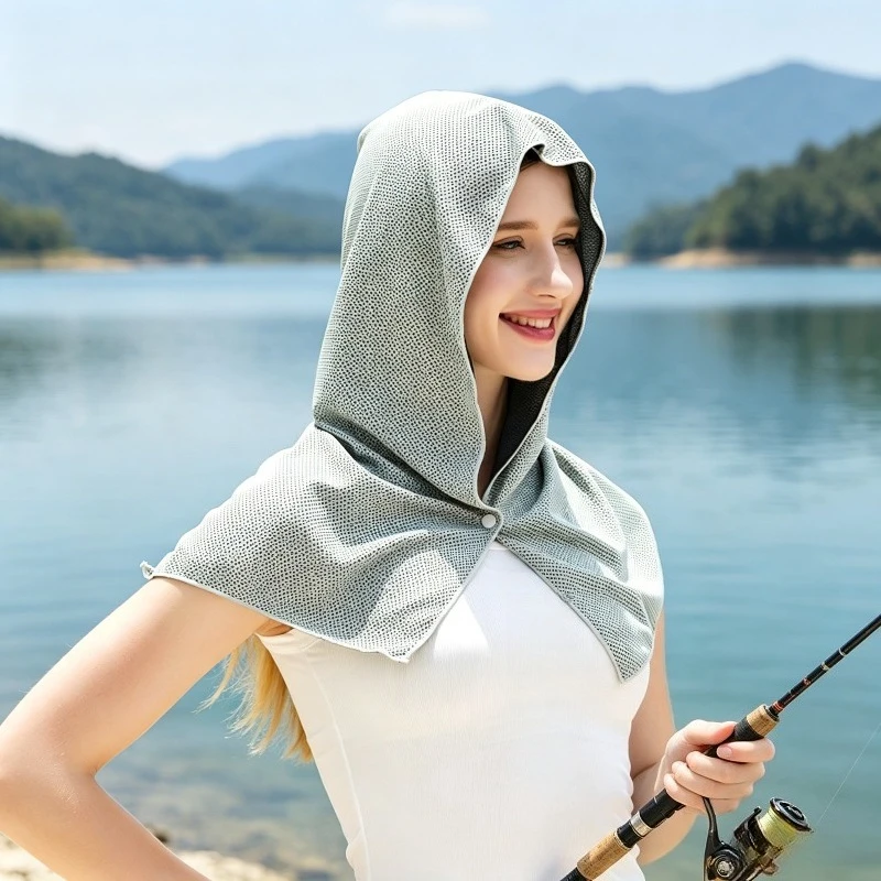 Sun Protection Shawl Cool Feeling Breathable Headscarf Anti UV Magic Scarf For Summer Beach Outdoor Use