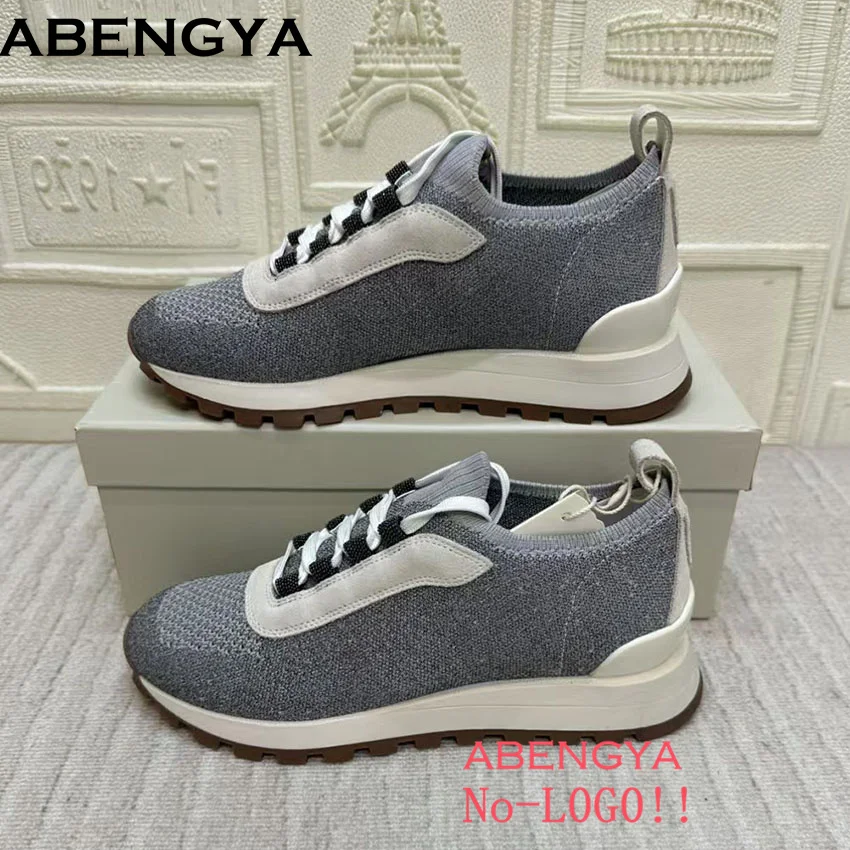 

Summer Kintted Lace Up Sneakers Women Breathable Round Toe Platform Casual Shoes For Women Runners Loafers Woman 2025