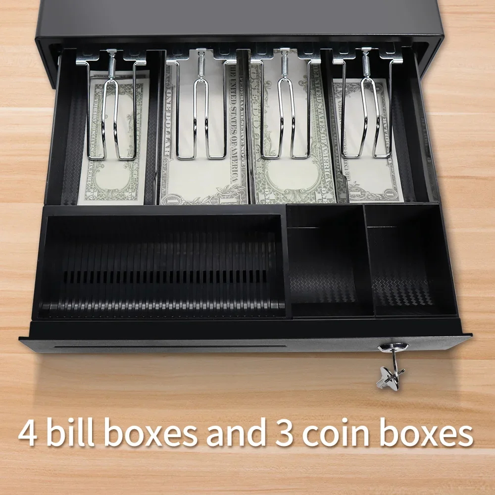GTCODESTAR Cash Drawer GT-C335 Plastic Case Box RJ11 RJ12 Electrical Money Cash Locker Register Drawer for  Supermarket