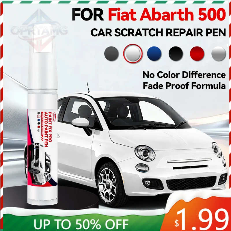 Инструмент для ремонта кузова Fiat Abarth 500: Карандаш для подкраски, средство для удаления царапин, аксессуары для авто DIY, черный, белый, серый, зеленый, Y-образный.