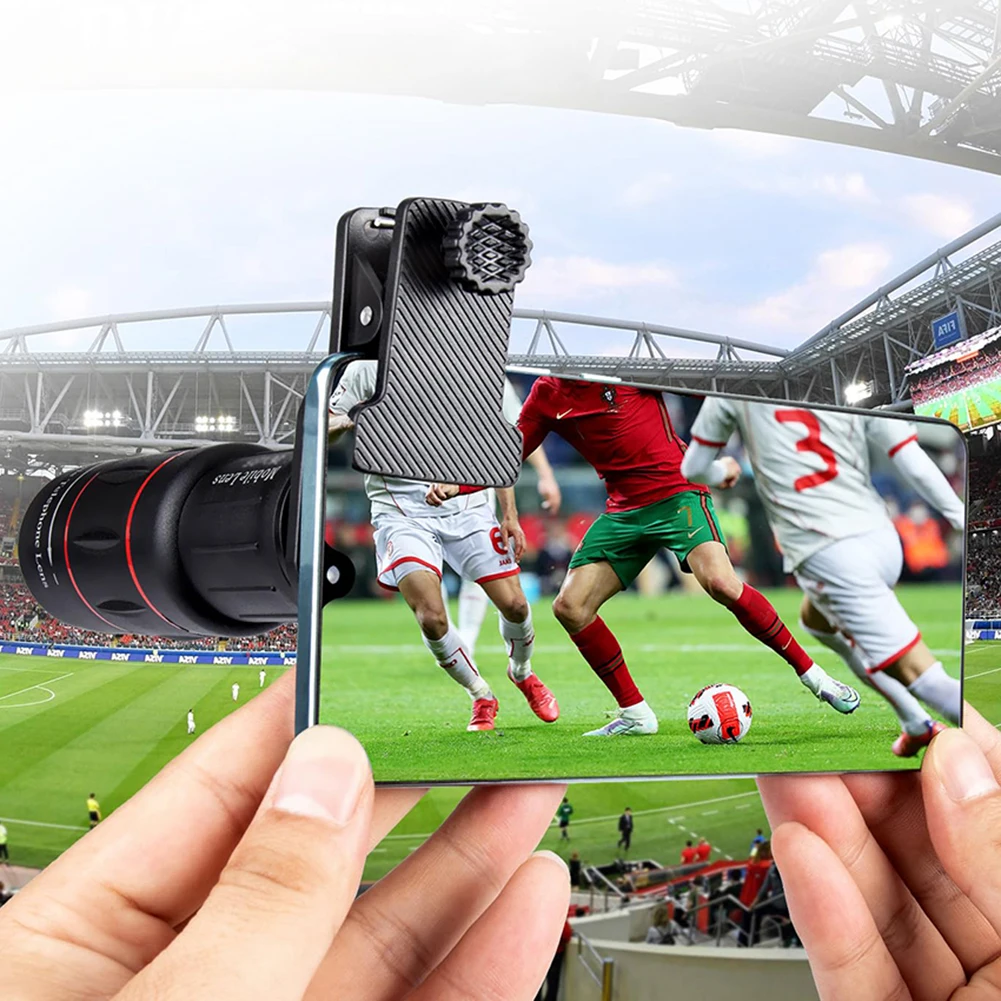 18/36/64X Zoom Cellphone Camera Lens with Phone Clip Universal External Zoom Camera Lens Telephoto Lens for Android and iPhone