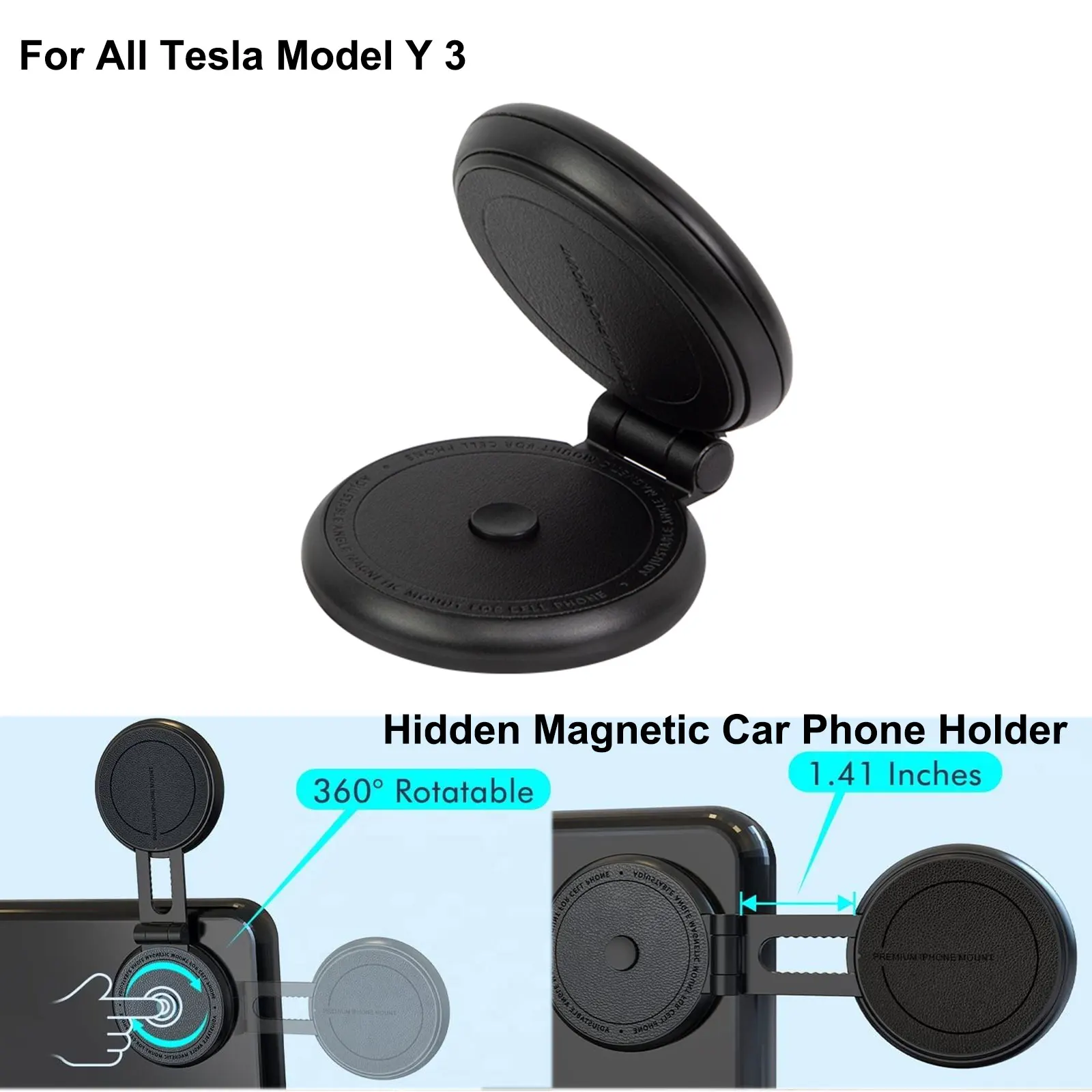 

For All Tesla Model Y 3 2017-2025 Magnetic Car Phone Holder Mount For Model Y Juniper 2025 Model 3 Highland