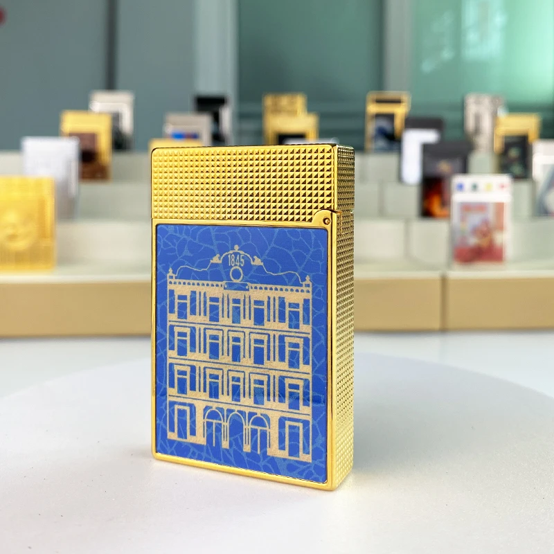 

Новая памятная серия, роскошная бутановая зажигалка с одним и двойным пламенем, плоский тон, натуральная краска для курильщика L2, серия 19003