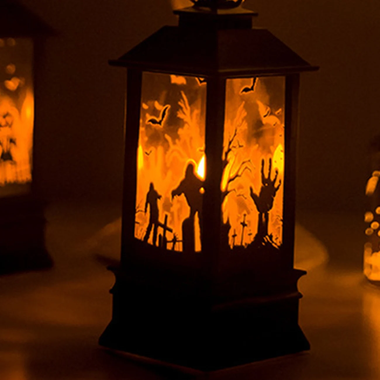 Halloween Decorations Printed Halloween Big Wind Lanterns Bar Atmosphere Decoration Candle Lighting A