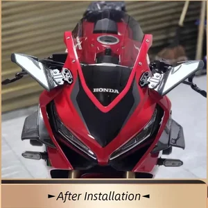 Adjustable Carbon Fiber Style Side spoiler, fairing with rearview mirrors, Honda, Kawasaki, Suzuki, BMW, Yamaha 10 Main Sales Honda Lead Careage - №4