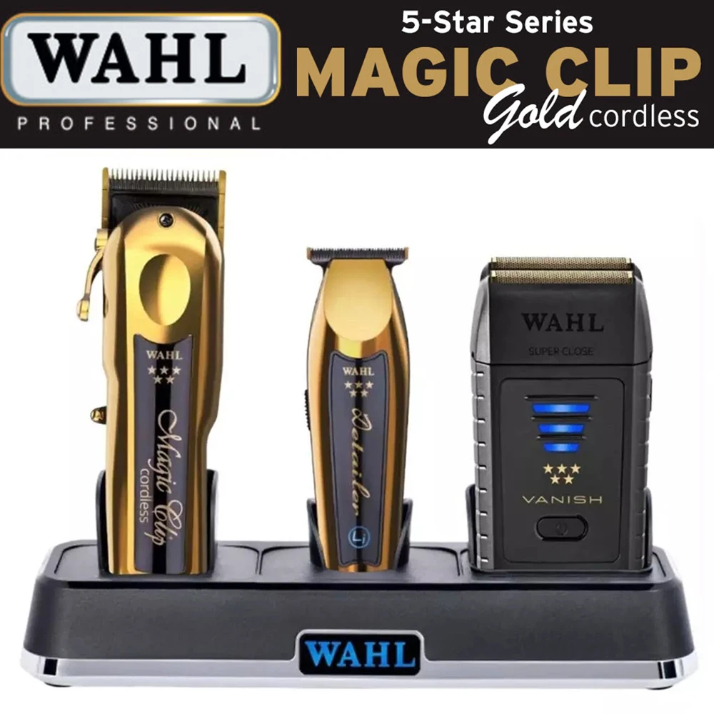 المهنية Wahl Vapor 8148 مشبك سحري كبار الحلاق مقص الشعر اللاسلكي وتشذيب الشعر ورقائق ماكينة حلاقة للحلاقين والمصممين