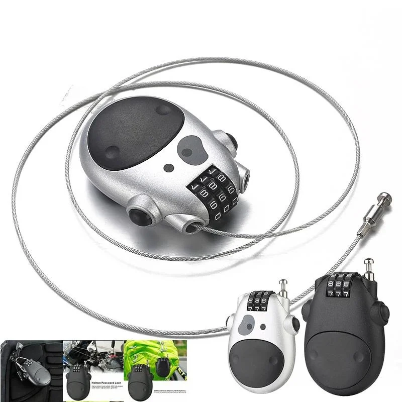 Motorcycle Cable Lock: Retractable Steel Wire - Bicycle, Helmet, Luggage, Travel and Mini Motorcycle Lock