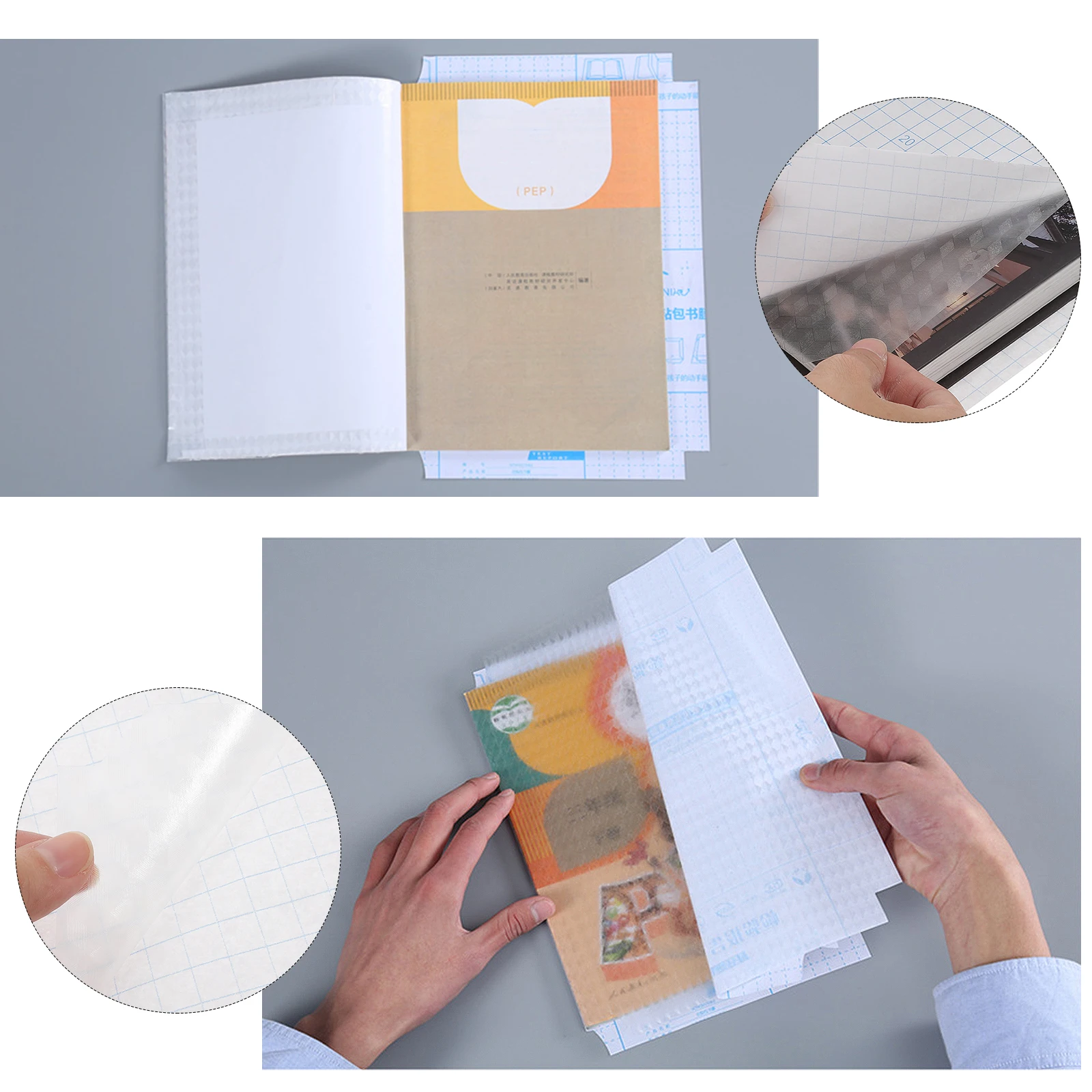 

20 Pcs Frosted Book Film Waterproof Pouch Sleeve for Women Plastic Covers Textbooks Small