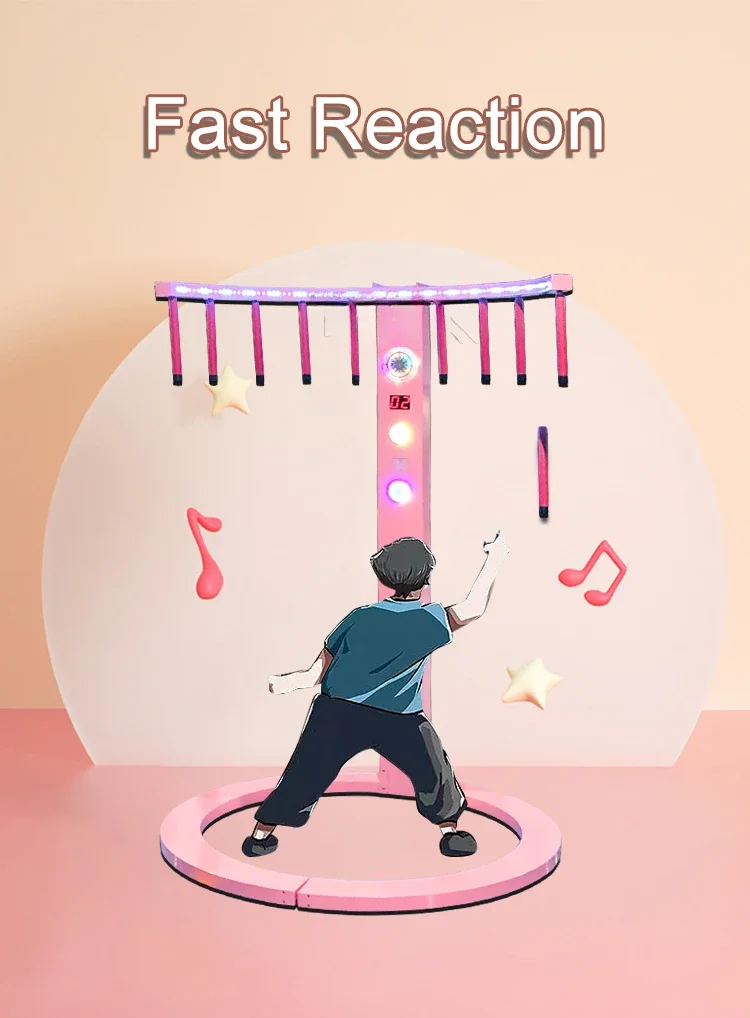 Глаза Быстрые чипсы Аркадная машина Крытая тренировка быстрой реакции Игрушки Электрическая ловля палочек Игровой автомат Падающая игра