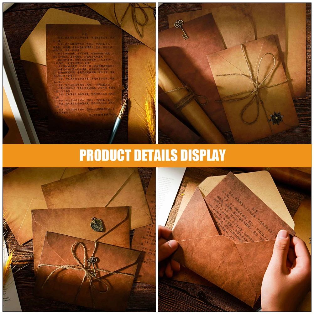 

Vintage Envelope Set Retro Wedding Invitation Greeting Cards Storage Party Supplies Decorative Stationery For Blank Letters