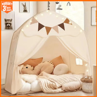 Portable Kids Play Tent Indoor/Outdoor Toddler Castle Playhouse with Princess Tipi Design Foldable Large Tent Toys for Girls Boy