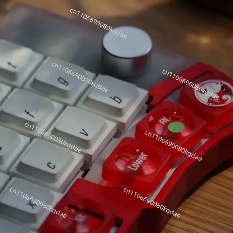 for CNC Split Aluminum Mechanical Keyboard Dual‑Mode Wireless Low‑Profile Ergonomic Knob DIY Hardware Assembly Parts
