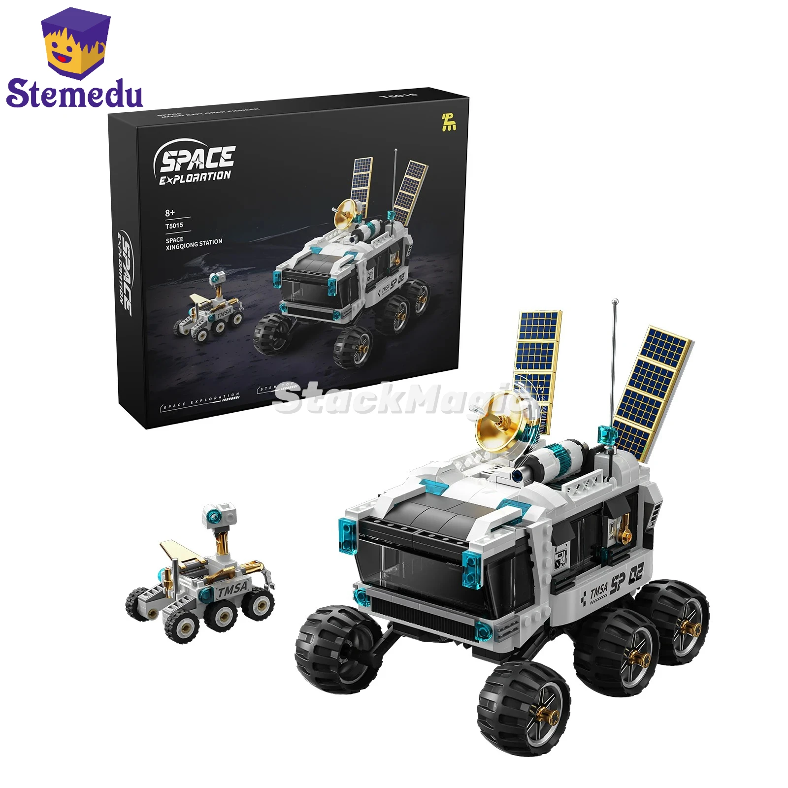 

T5015 626pcs Moon Exploration Pioneer Building Blocks Kit Space Series Small Bricks Model