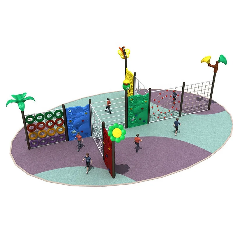 Advance Indoor Playground Children Outdoor Rock Climbing Wall Pipe Rope Net Panel Cargo For Sale Professional Kids Playset