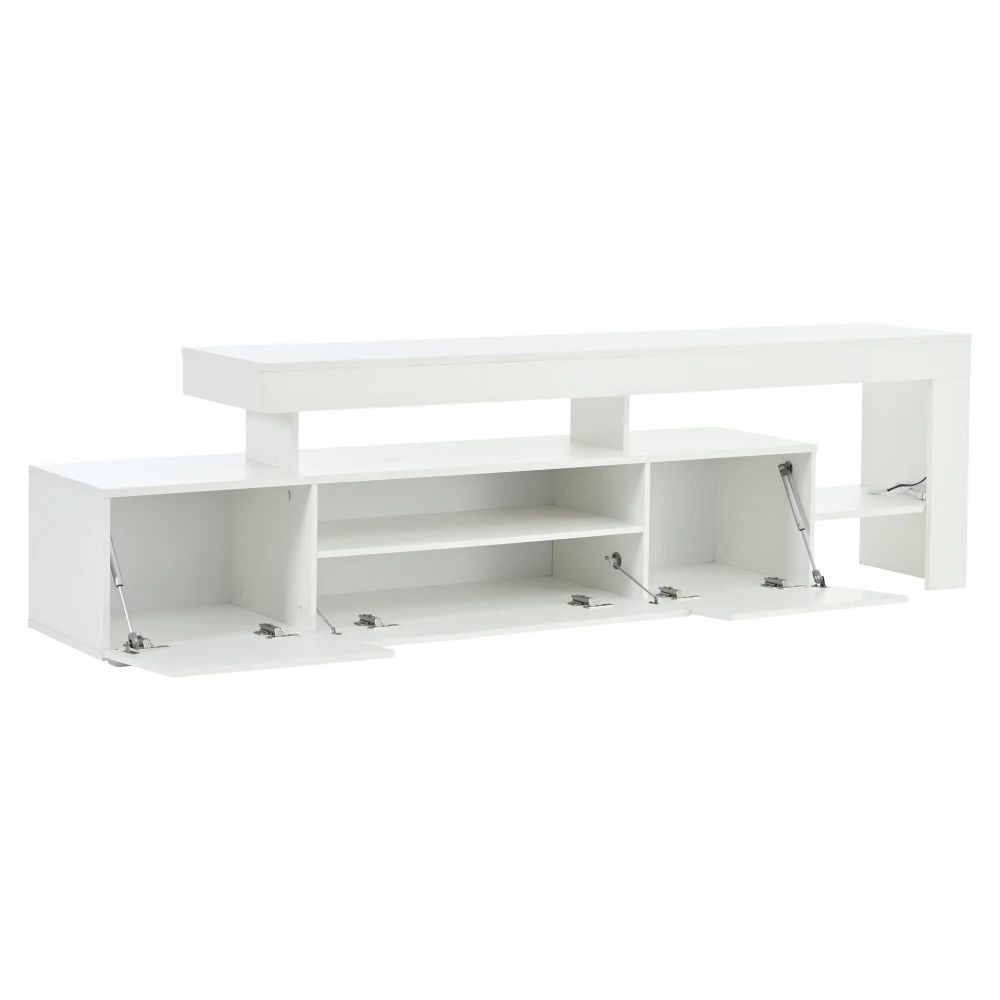 192 * 37 * 53 cm moderner Wohnzimmer-TV-Schrank mit 3 Schränken, TV-Ständer mit LED, Hochglanz-Lowboard, Kommode für 85-Zoll-Fernseher – Detail 16
