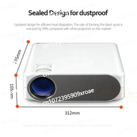 MINI LED Projector for 4K Home Cinema AUN Full HD Android Projector AKEY6S, 1920x1080P, Android WIFI 3D Video Beamer,