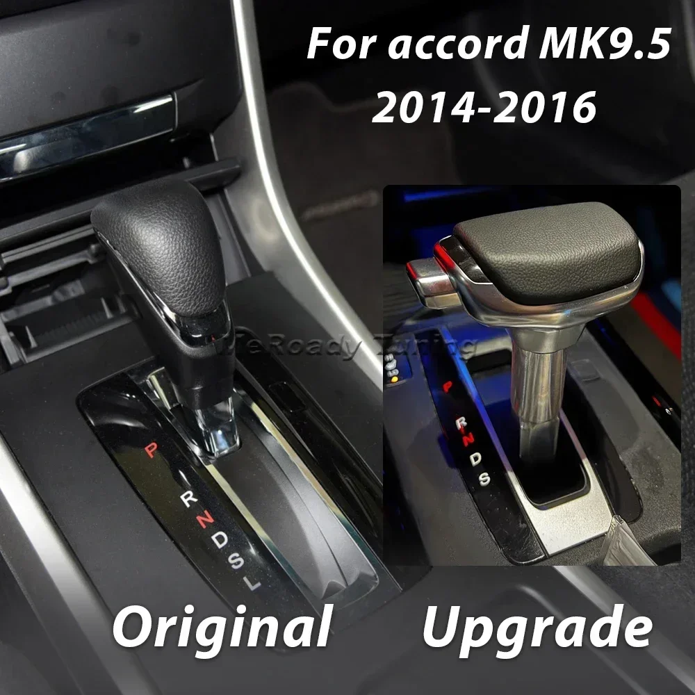 Leather Shift Knob auto gear stick shifter for Honda Accord MK8 8th 2009 2010 MK9 MK9.5 2015 2016 interior Accessories