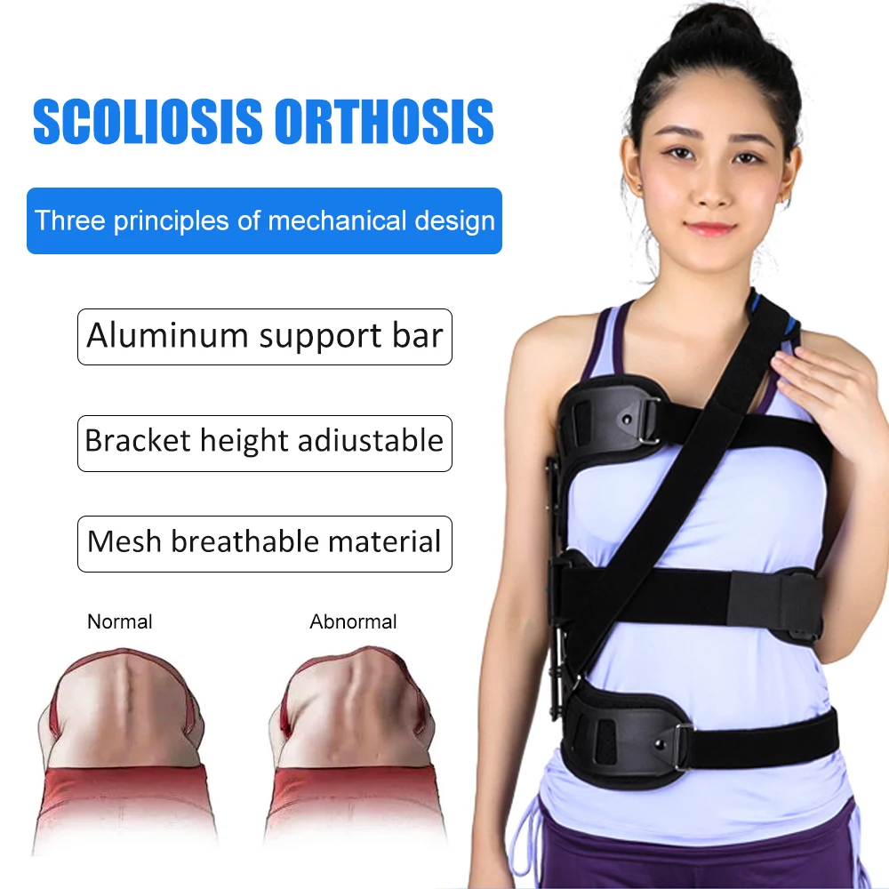 Adjustable Scoliosis Posture Corrector Spinal Auxiliary Orthosis for Back Postoperative Recovery Unisex Men and Women Adults