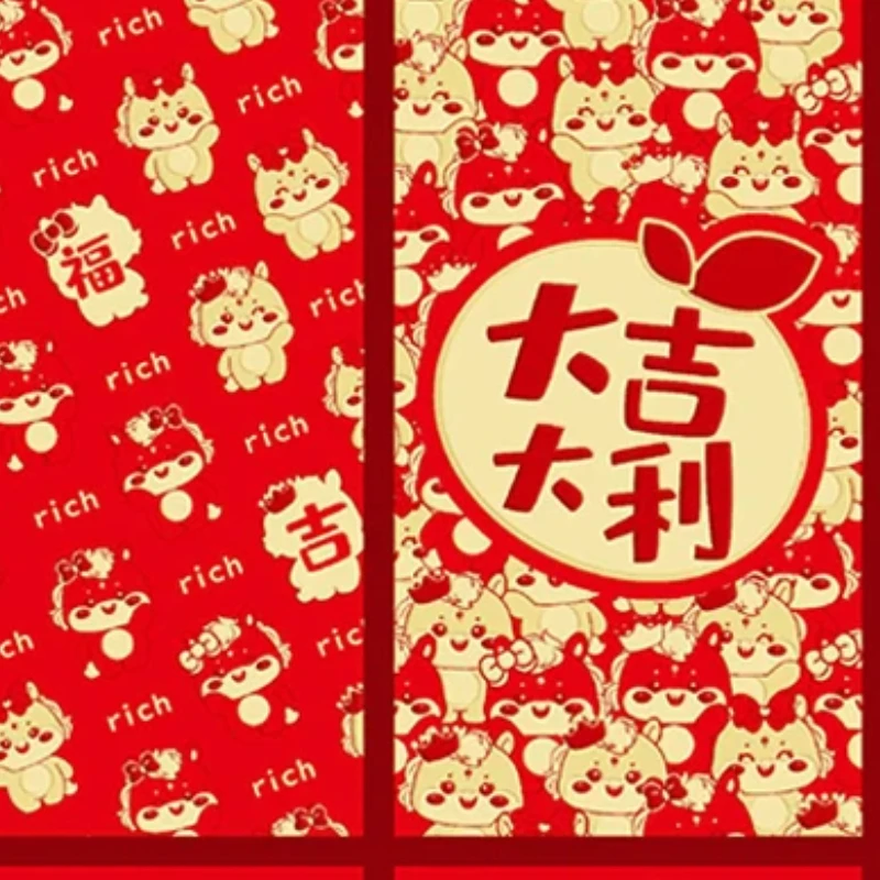 6Pcs 2026 Horse Year Chinese New Year Lucky Red Envelope Spring Festival Money Pocket