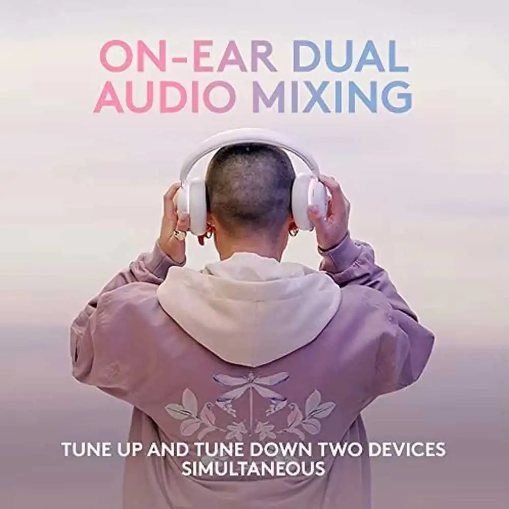 سماعات ألعاب بلوتوث لاسلكية من لوجيتك G735 أورورا مع ميكروفون، تأثير إضاءة RGB، صوت محيطي افتراضي