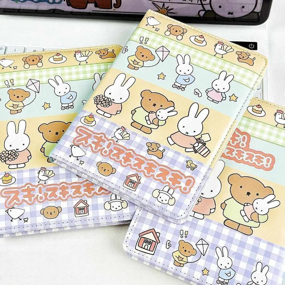 Miffy Rabbit Collage Notebook Cute Painted Leather Cover Full Color Inner Pages Student Journal Diary Hand Account Book Gift Toy view 5