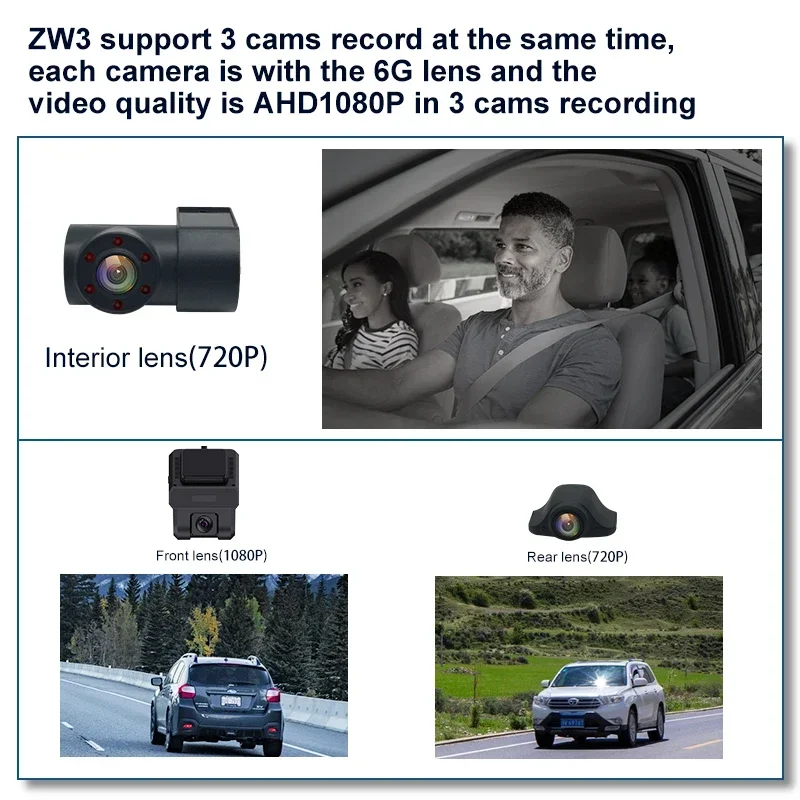 זיהוי נקודת עיוור מהמפעל זיהוי עייפות מצלמת רכב DVR Dashcam Mini Mdvr סט 4G Gps Wifi לרכב Cctv