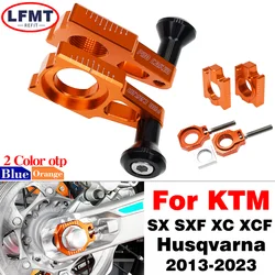 For KTM SX SXF XC XCF 125 250 300 350 450 CNC 25mm Rear Chain Axle Blocks Chain Adjuster Husqvarna TC TX FC FS FX 2013-2022 2023