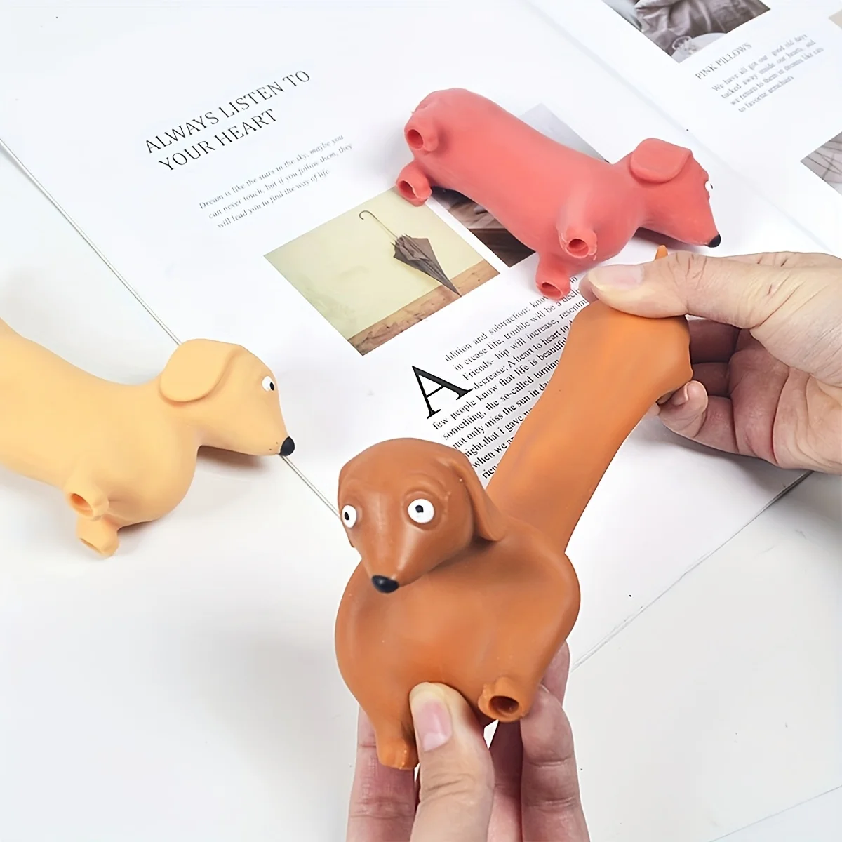 لعبة Dachshund الممتعة القابلة للتمدد - أداة سحب إسفنجية ناعمة لتخفيف التوتر ومضادة للقلق #2