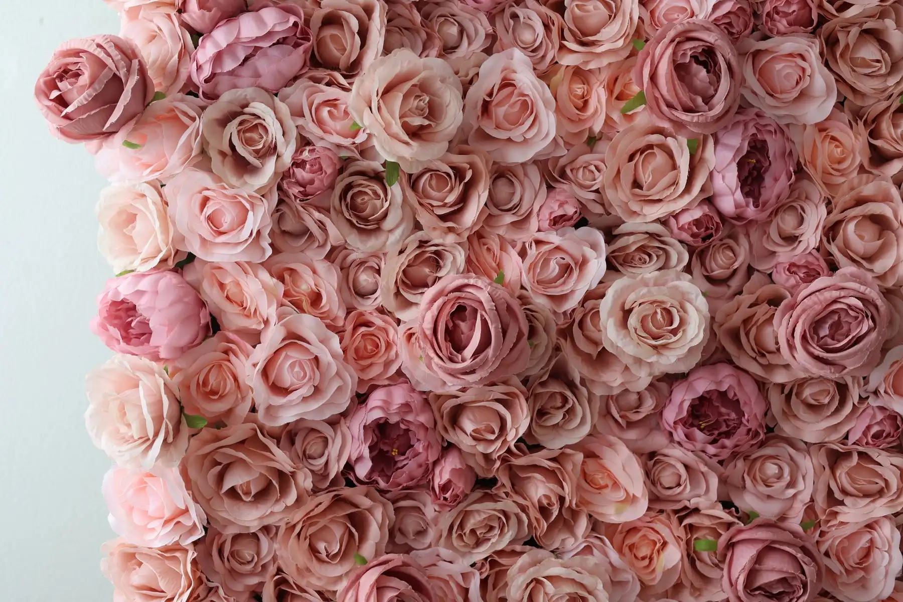 Royal Series Luxury Dried Rose Pink Peony 3D mixed wall curtain fabric Birthday party Wedding background decoration party props