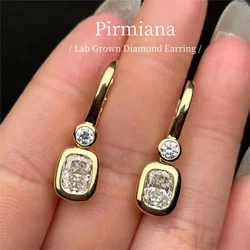 Pirmiana Custom Design 18k Yellow Gold Earrings for Women 2.8ct DEF CVD Diamond Jewelry