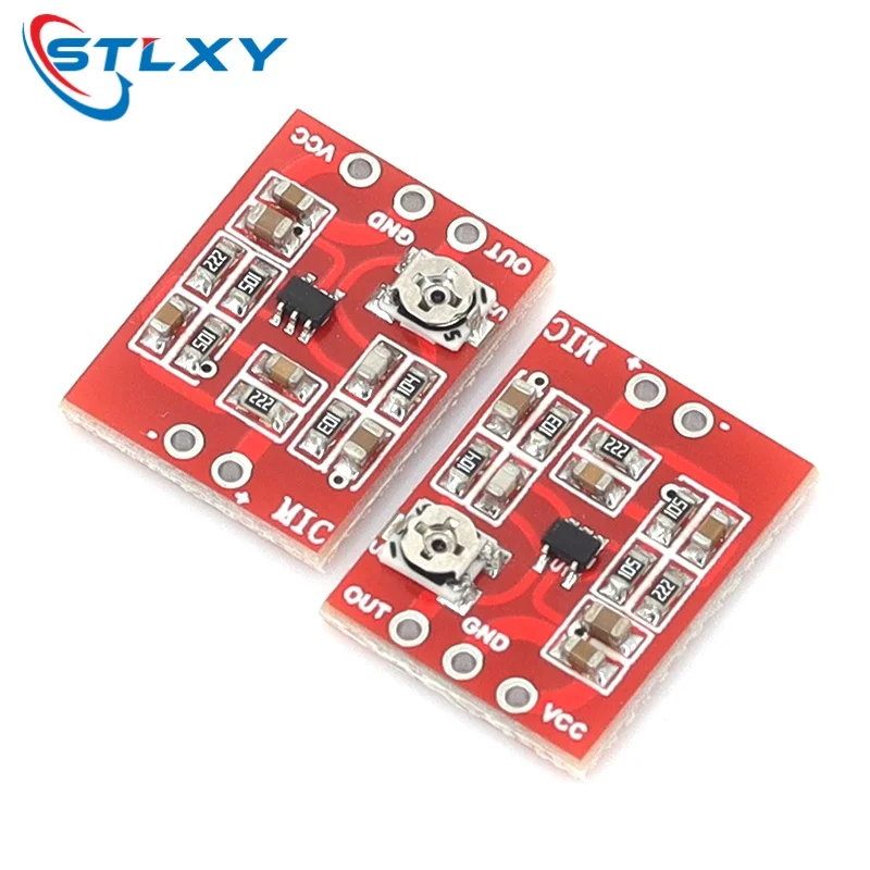 Stlxy MAX4466 Mic Preamplifier Board Adjustable Gain High Sensitivity Electret Microphone Sound Signal Amplifier Module