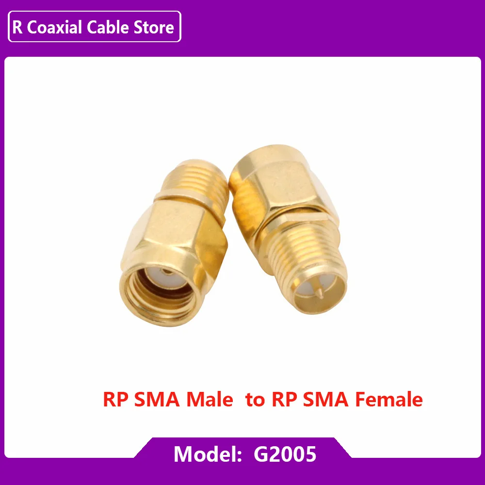 10pçs (rp) sma macho para (rp) sma, adaptador fêmea rf coax, porca de acoplamento, conversor de conector de barril