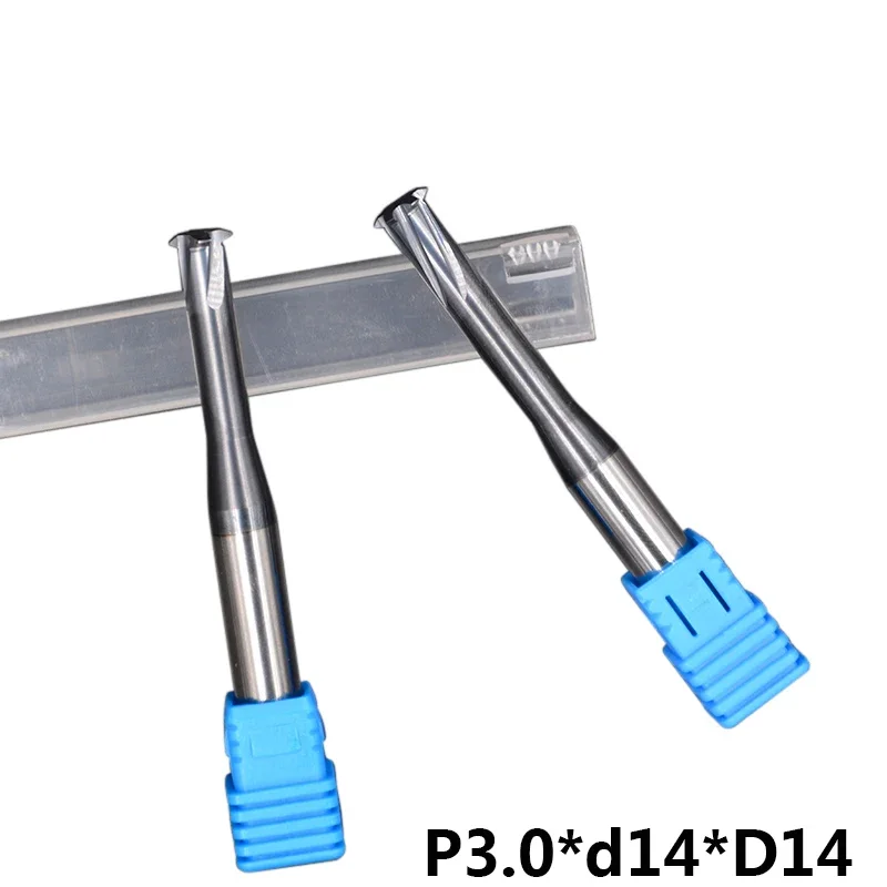 Carbide alloy Single cnc Threading End Mills 1PC P3.0*d14*D14 Tooth Thread Milling cutter  Thread Cutting tools