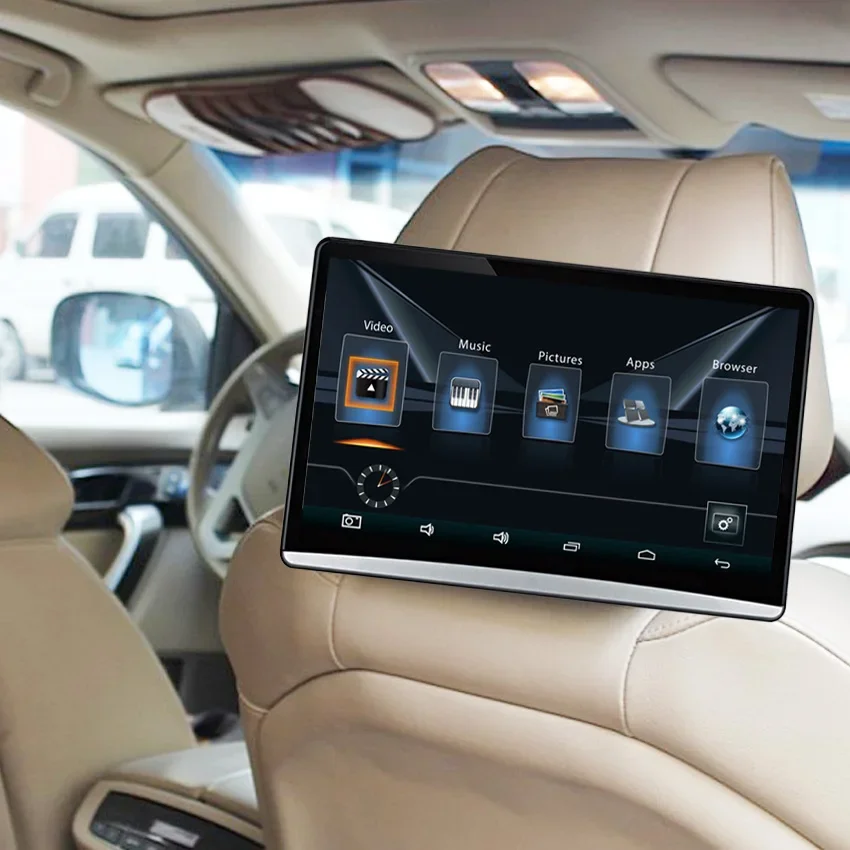 High qualityNavihua 13.3 Inch Universal Smart TV Unit Car Headrest Radio Android   8 Core 2+32G Rear Seat Entertainment