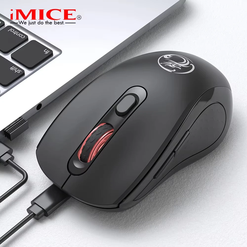 iMICE W-718 2.4G Silent Wireless Mouse Rechargeable BT Mice Wireless Computer Mause Ergonomic Gaming Mouse for Laptop PC 1600DPI