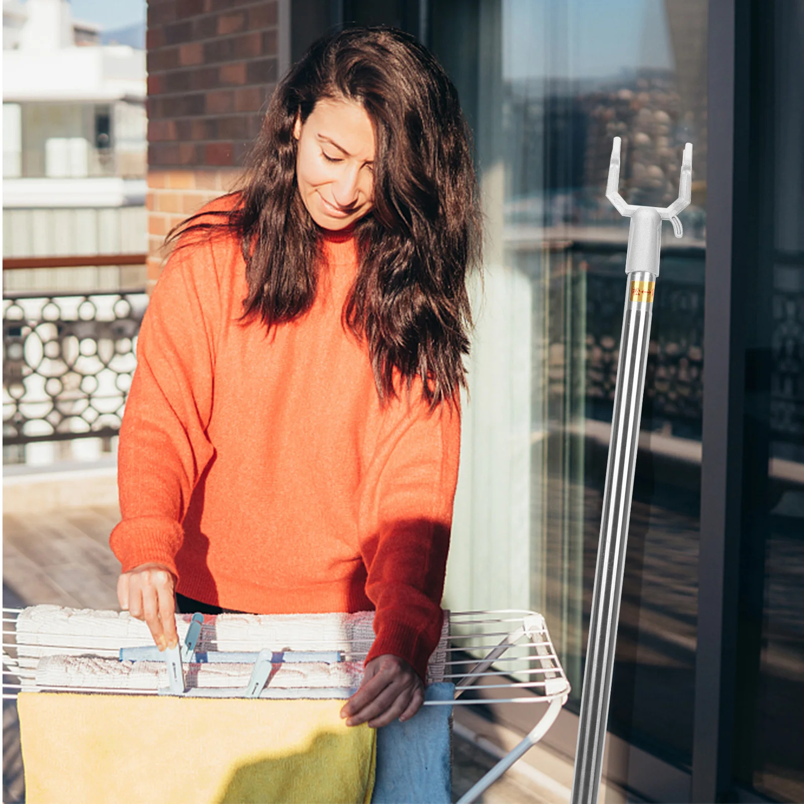 

2pcs Pole Fork Replacement Forks Aluminum Alloy Rod Replacement Heads Outdoor Clothes Hanging Tool Sturdy Drying Pole