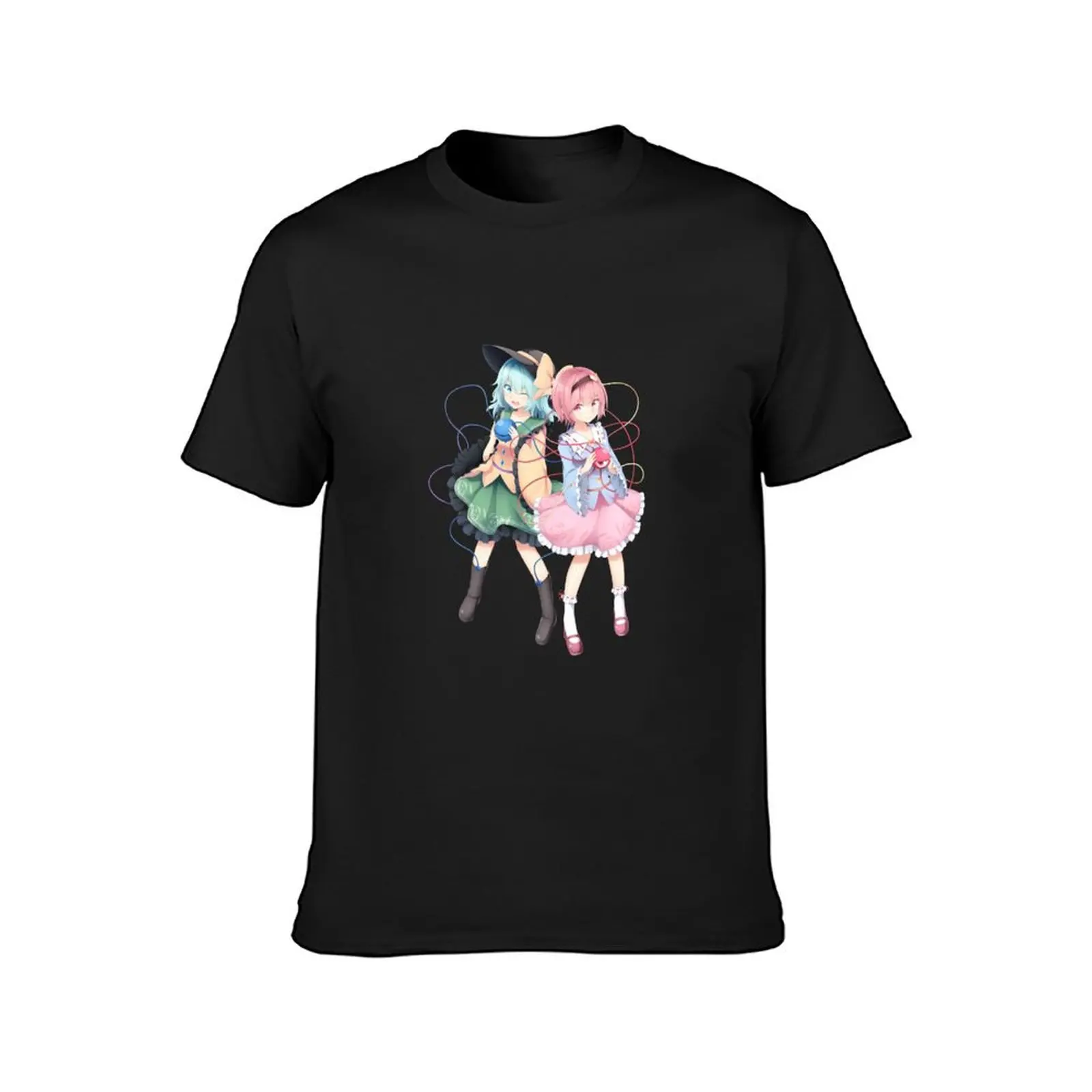 Koishi x Satori T-Shirt cute tops boys whites boys animal print Short sleeve tee men image 2